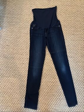 Ag Adriano Goldschmied Dark Blue Skinny Maternity Jeans